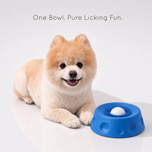 Ocean Blue J-Pawsia Lick and Roll Bowl product view